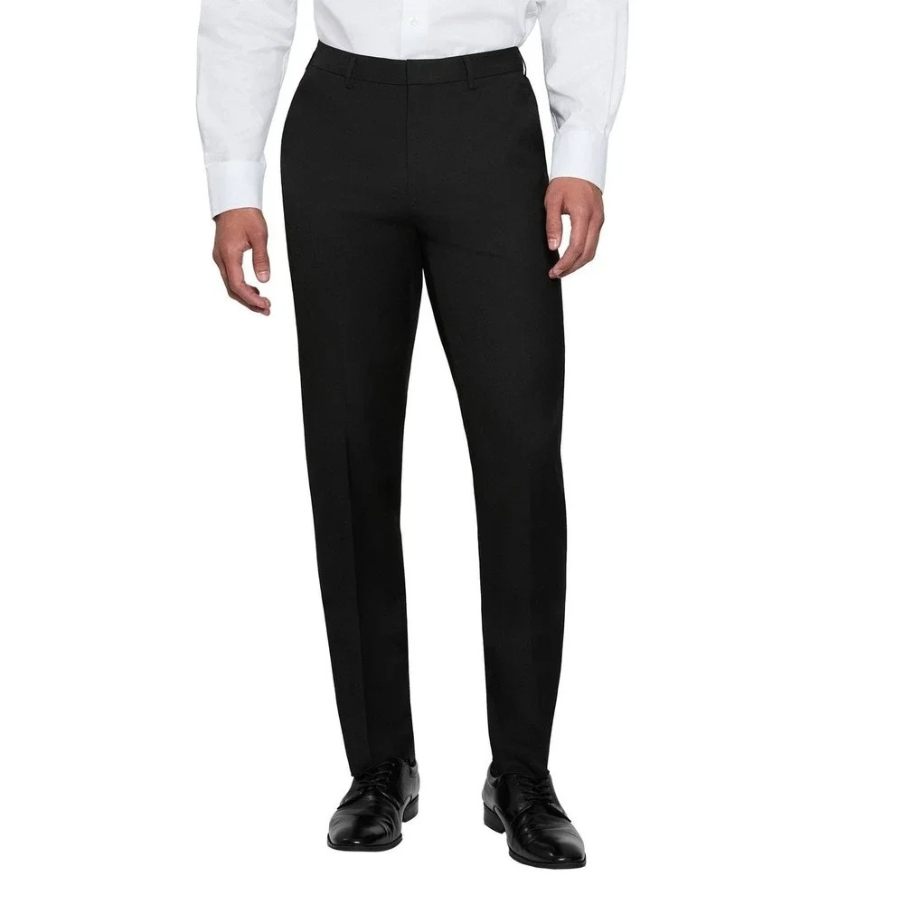Calvin Klein Mens Slim Fit Dress Pants Black Stretch Flat Front 32x29 NEW